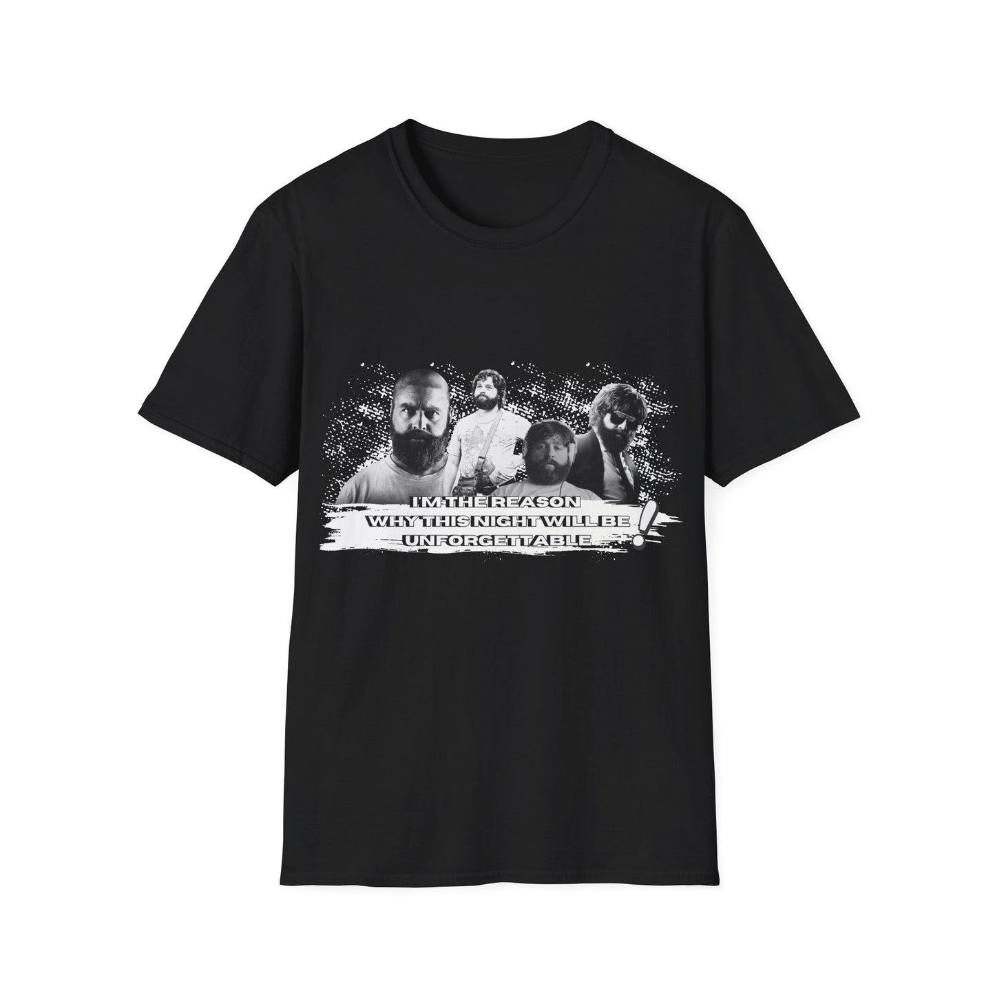 I am the reason why this night...Retro Graphic Unisex Softstyle T-Shirt - Hangover Alan