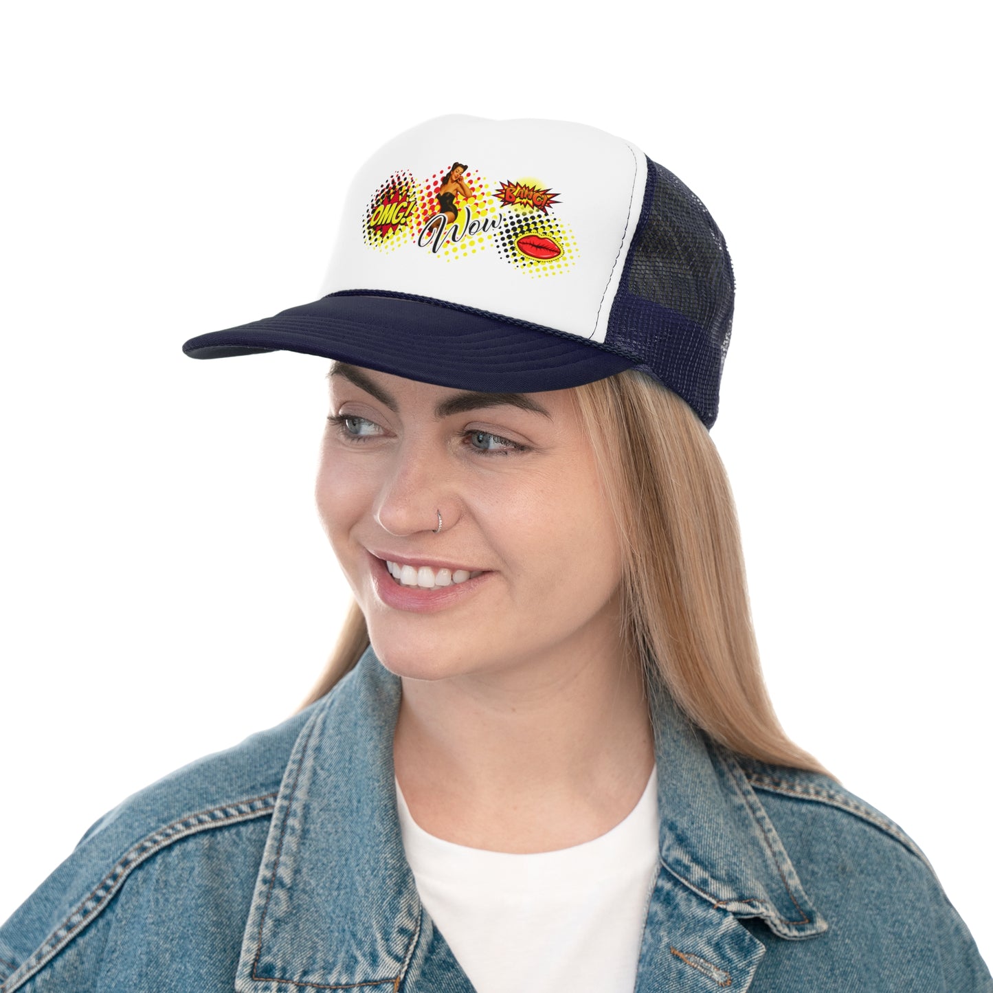 Fun Pop Art Trucker Cap - OMG! Wow! Comic Style Hat