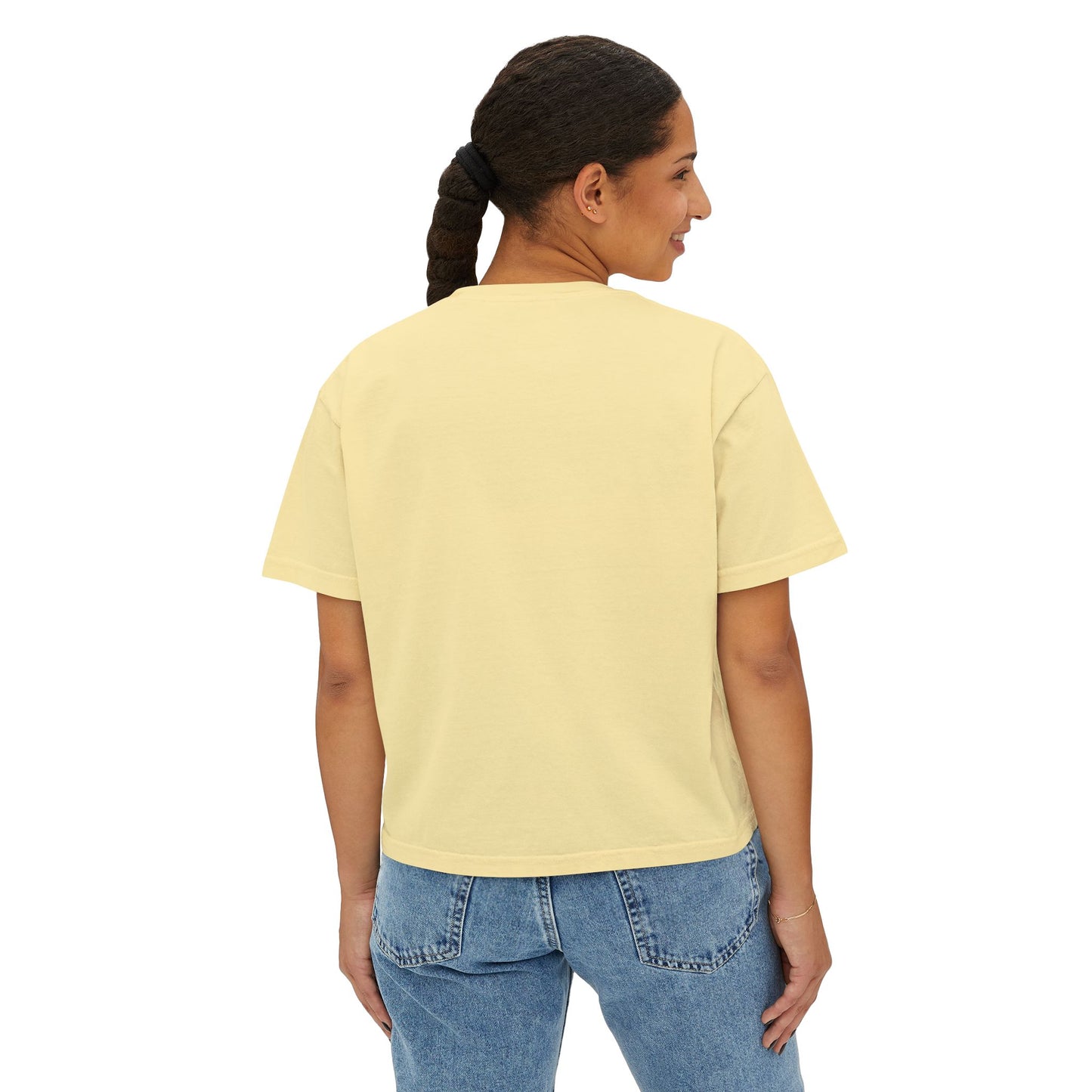 Women's Boxy Tee - "Within Darkness, There is Light" Cozy Cartoon Tee Anime