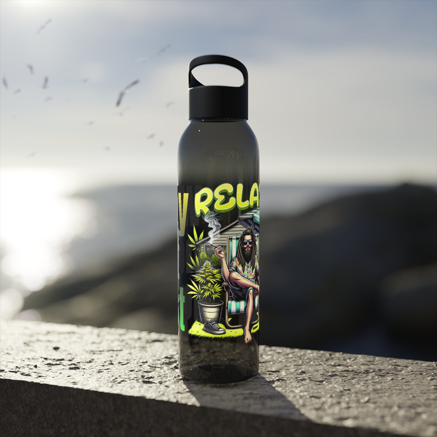 Chic Water Bottle -Wasserflasche  Why not just relax