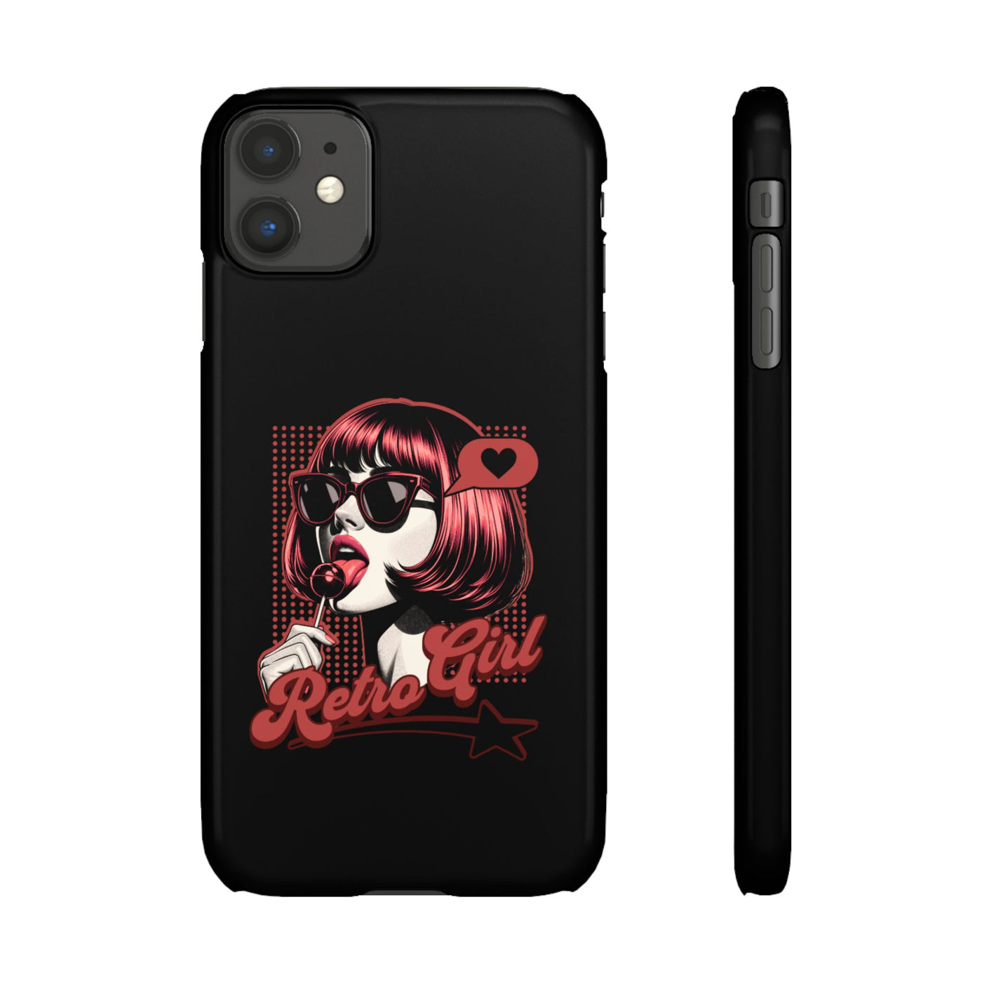 Retro Girl Snap Case Handyhülle