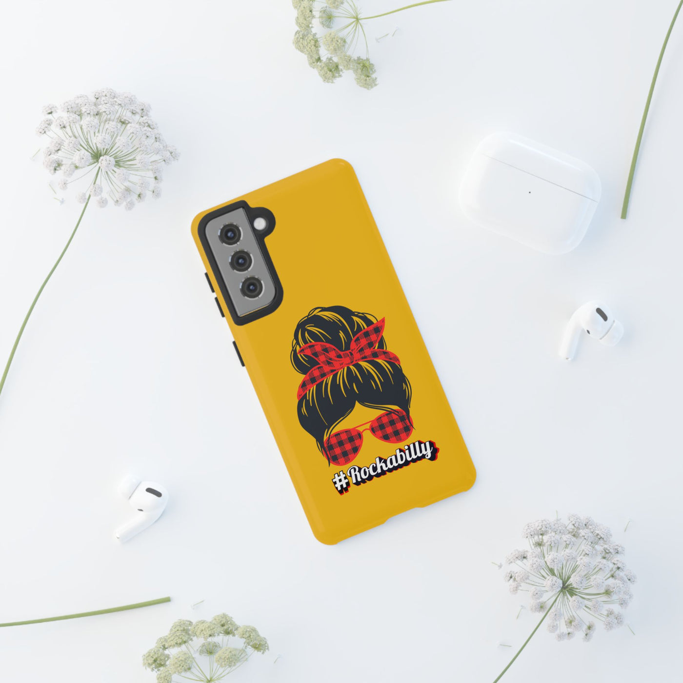 Handyhülle Rockabilly Phone Case, Vintage Scooter Design, Retro Style Cover