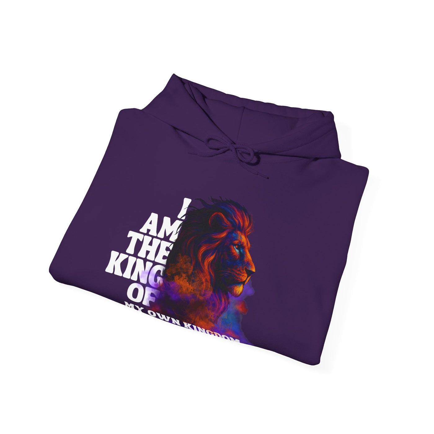 Inspirational Lion Hoodie "i am the king of my kingdom"
