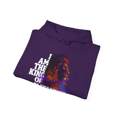 Inspirational Lion Hoodie "i am the king of my kingdom"