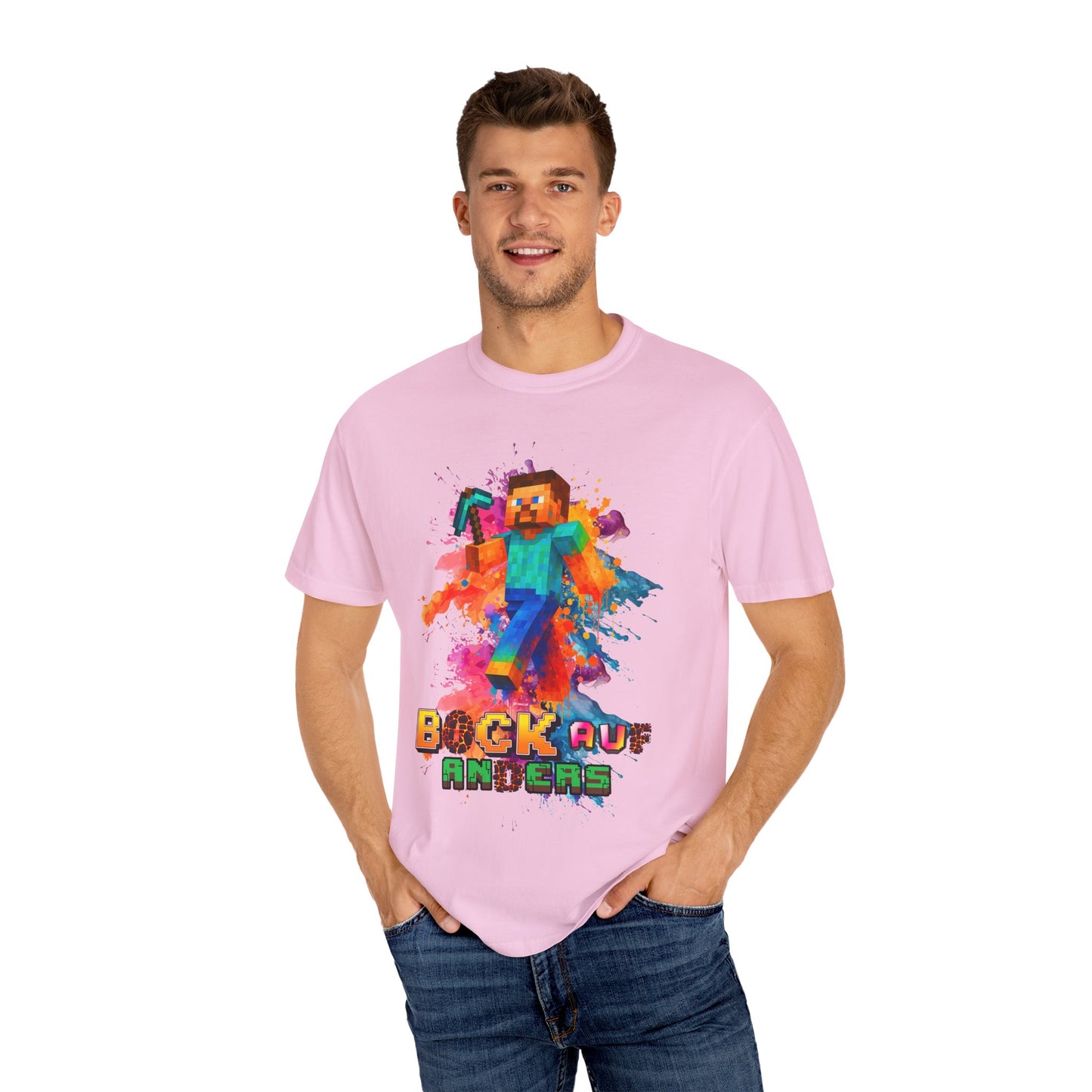 Colorful Gamer T-Shirt - Back to Different Minecraft Design