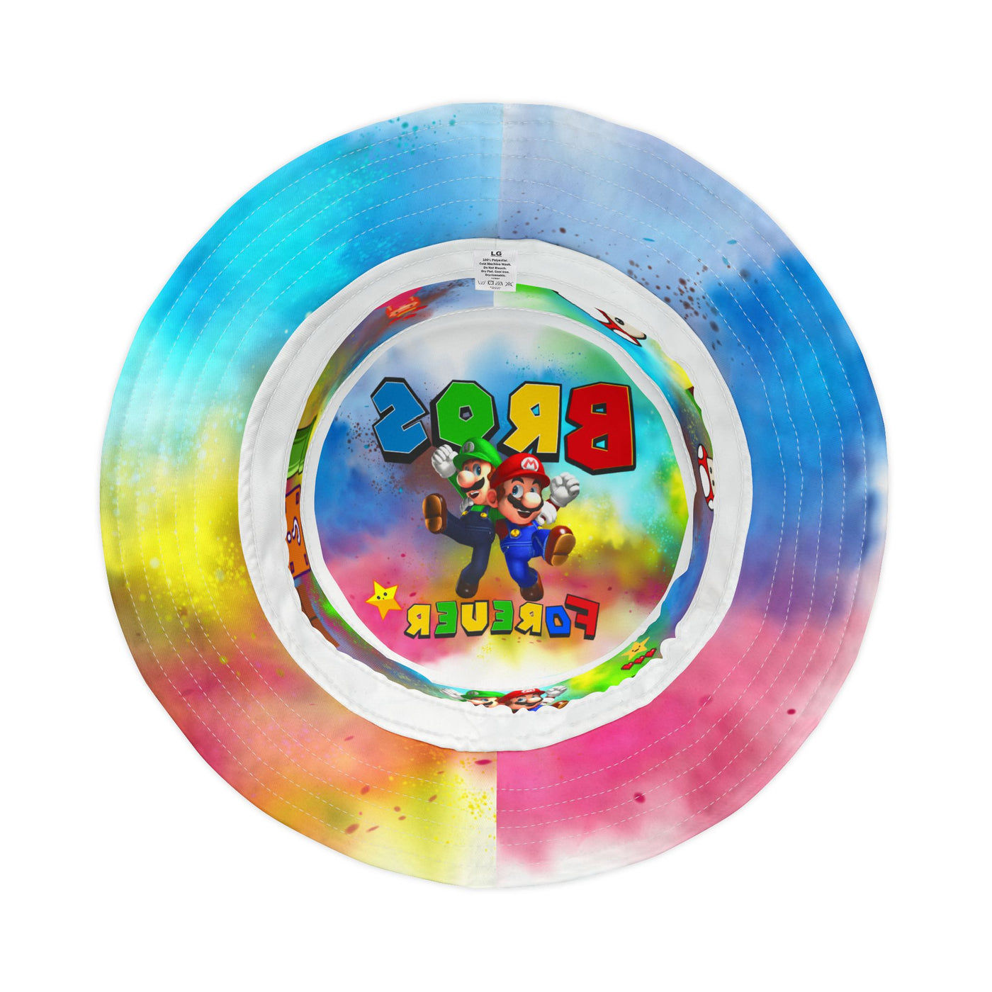 Super Bros Colorful Gamer Bucket Hat, Fun Summer Hat, Fischerhut