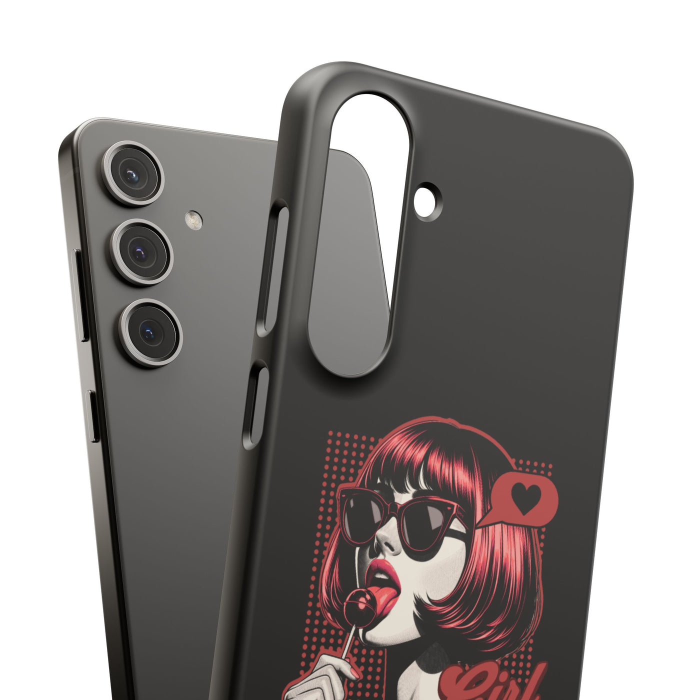 Retro Girl Snap Case Handyhülle