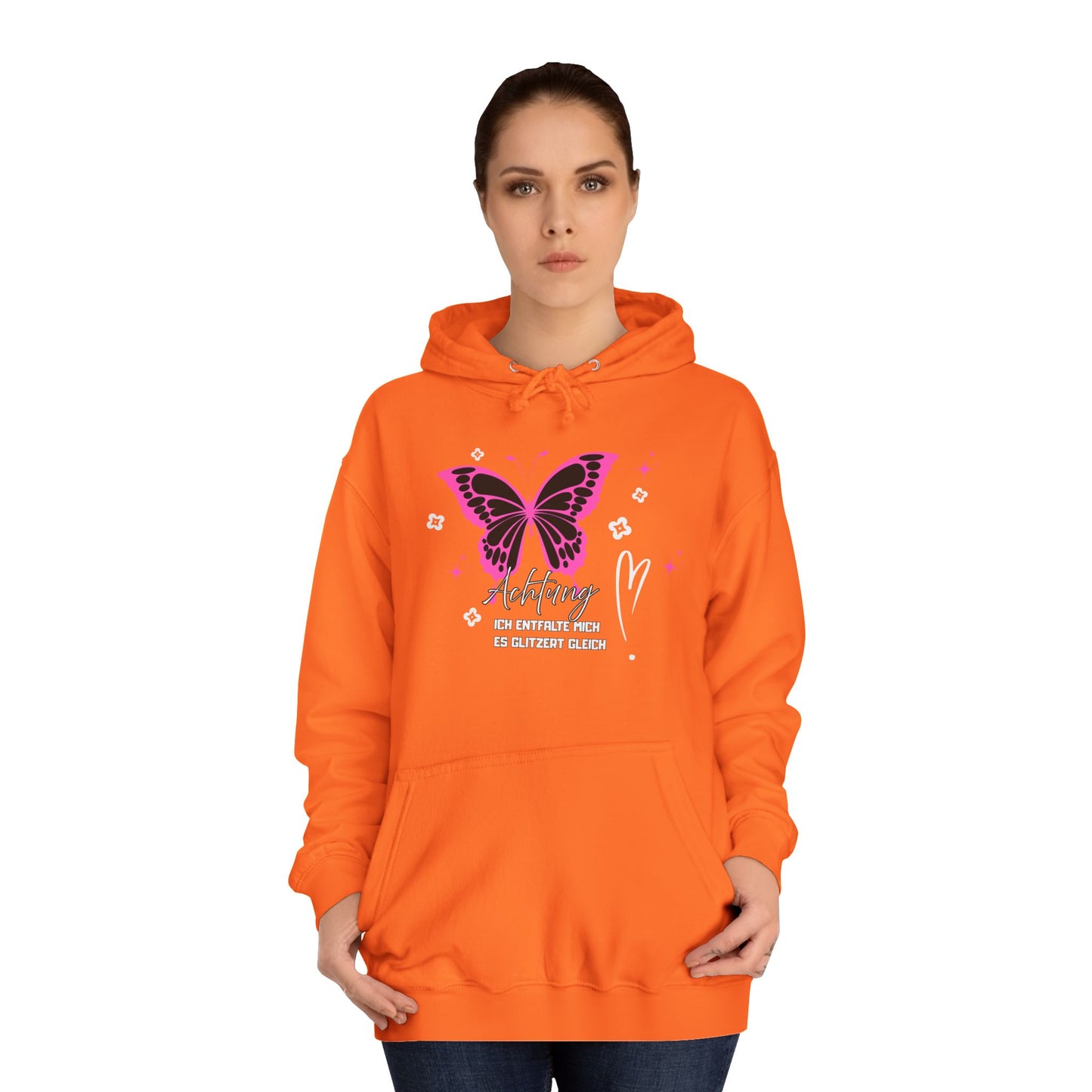 Hoodie Achtung ich entfalte mich - es glitzert gleich