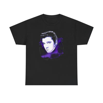 Elvis Portrait Unisex Heavy Cotton Tee - Retro Music Fan Gift