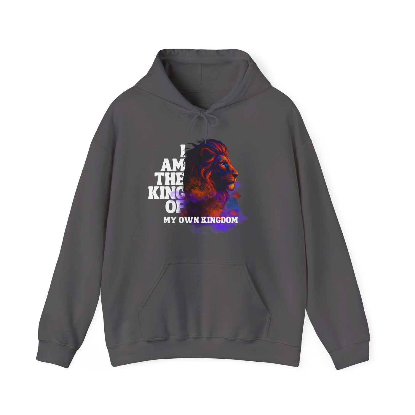 Inspirational Lion Hoodie "i am the king of my kingdom"