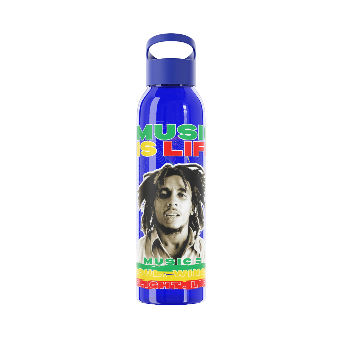 Bob Reggae- Music is Life Water Bottle, Wasserflasche