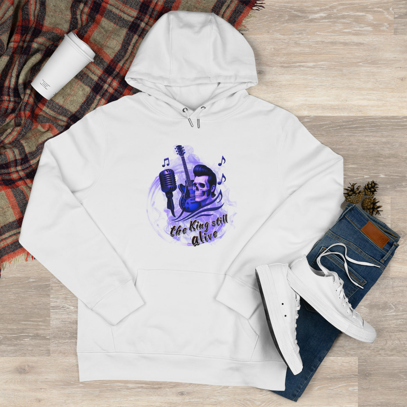 Rock 'n' Roll King Hooded Sweatshirt - 'The King Still Alive' Graphic