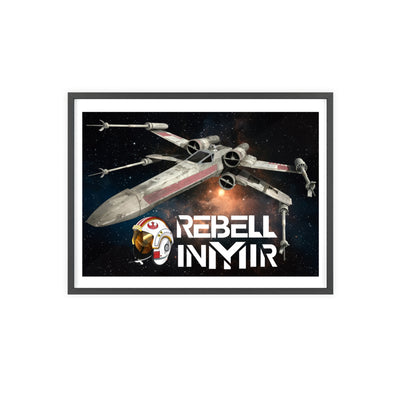 Star Wars X-Wing Fighter Poster with Wooden Frame - Rebel Inyir Decor