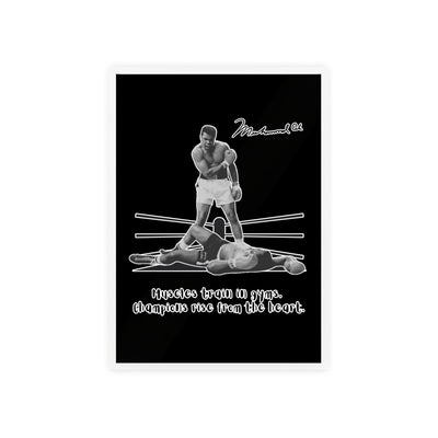 Boxing Inspired Wall Art Poster with Wooden Frame - Muhammad Ali 