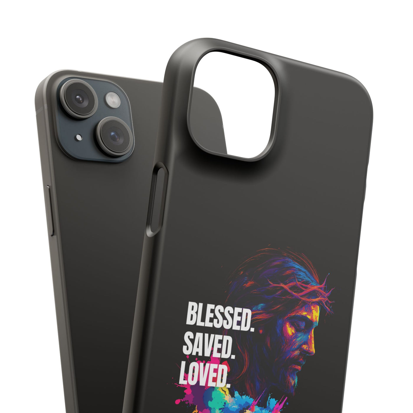 Blessed Saved loved - Snap Case - Jesus