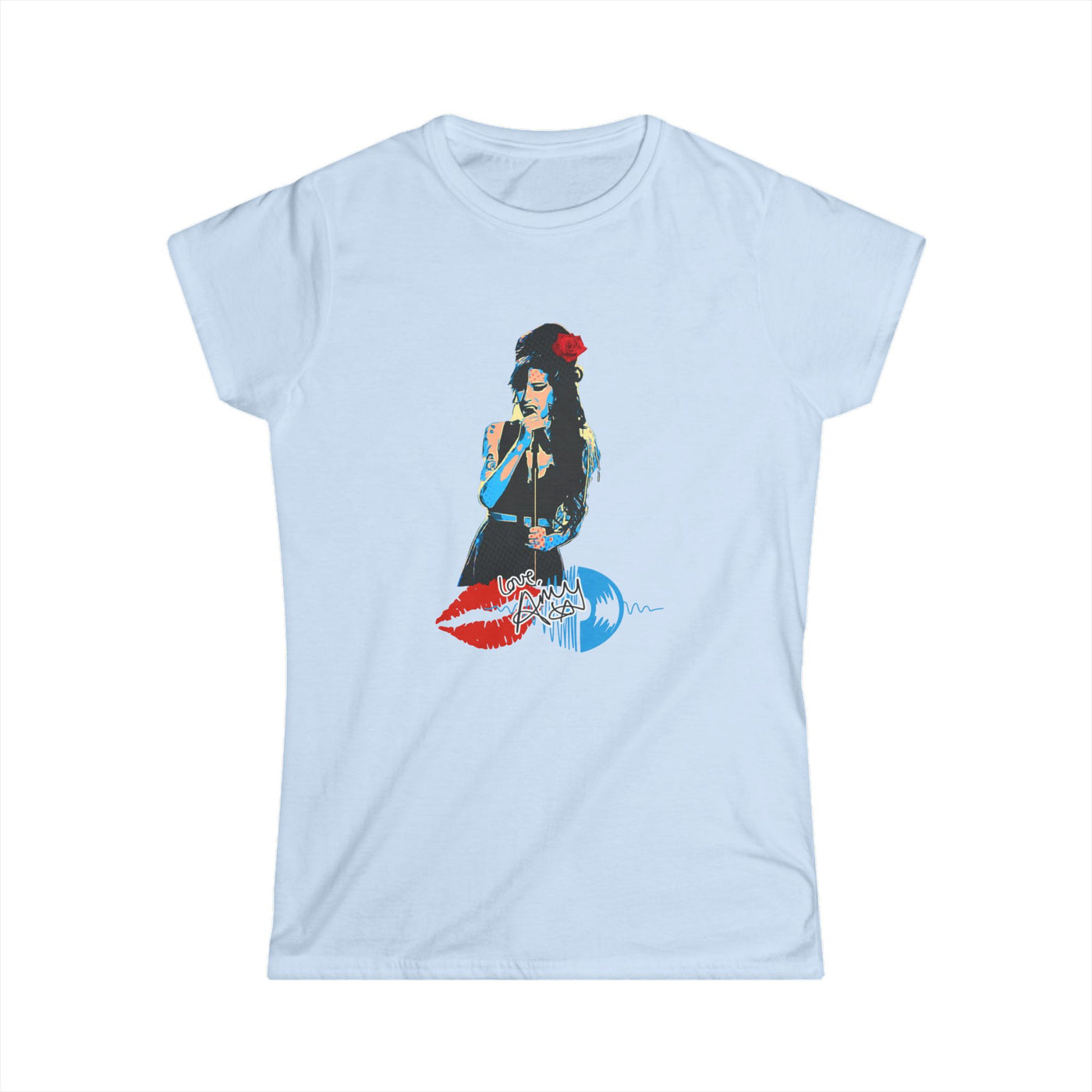 Amy Winehouse Bold Floral Art Women's Shirt
