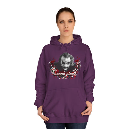 Joker "wanna play" college hoodie