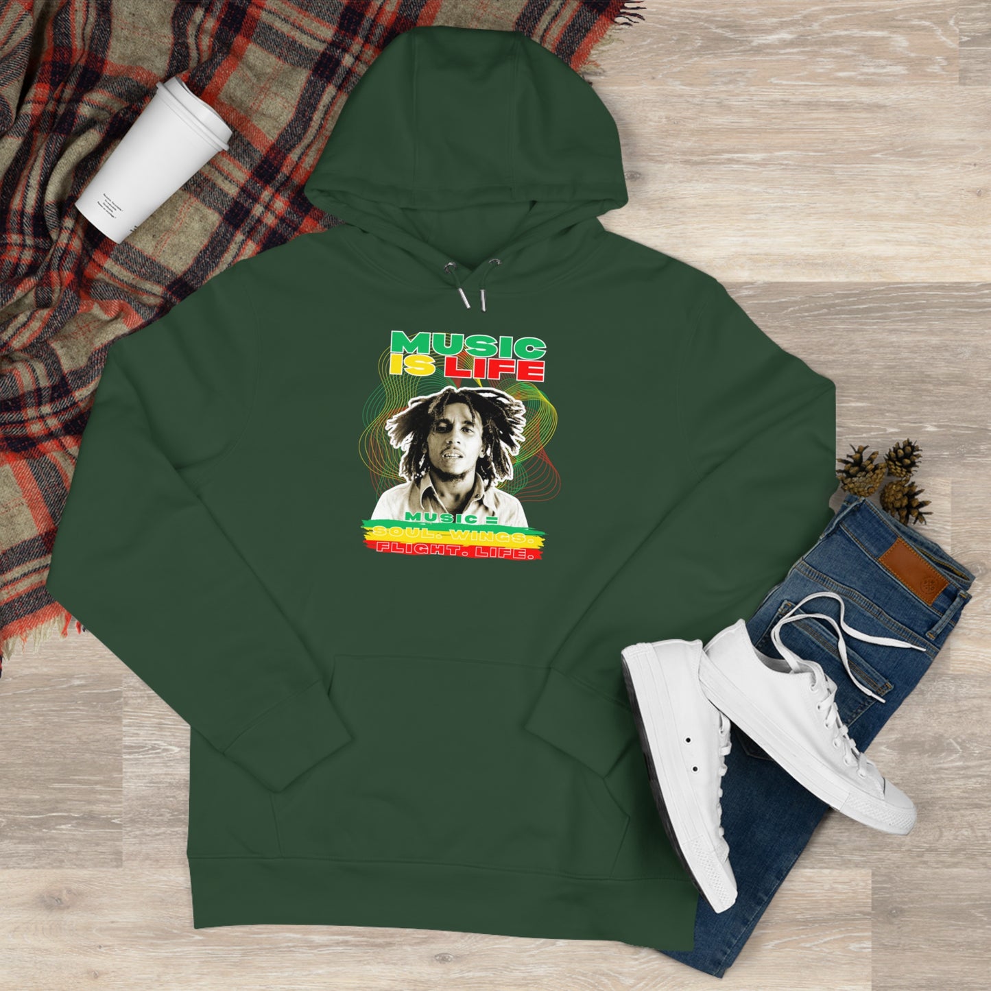 Music Is Life King Hooded Sweatshirt | Perfect for music lovers