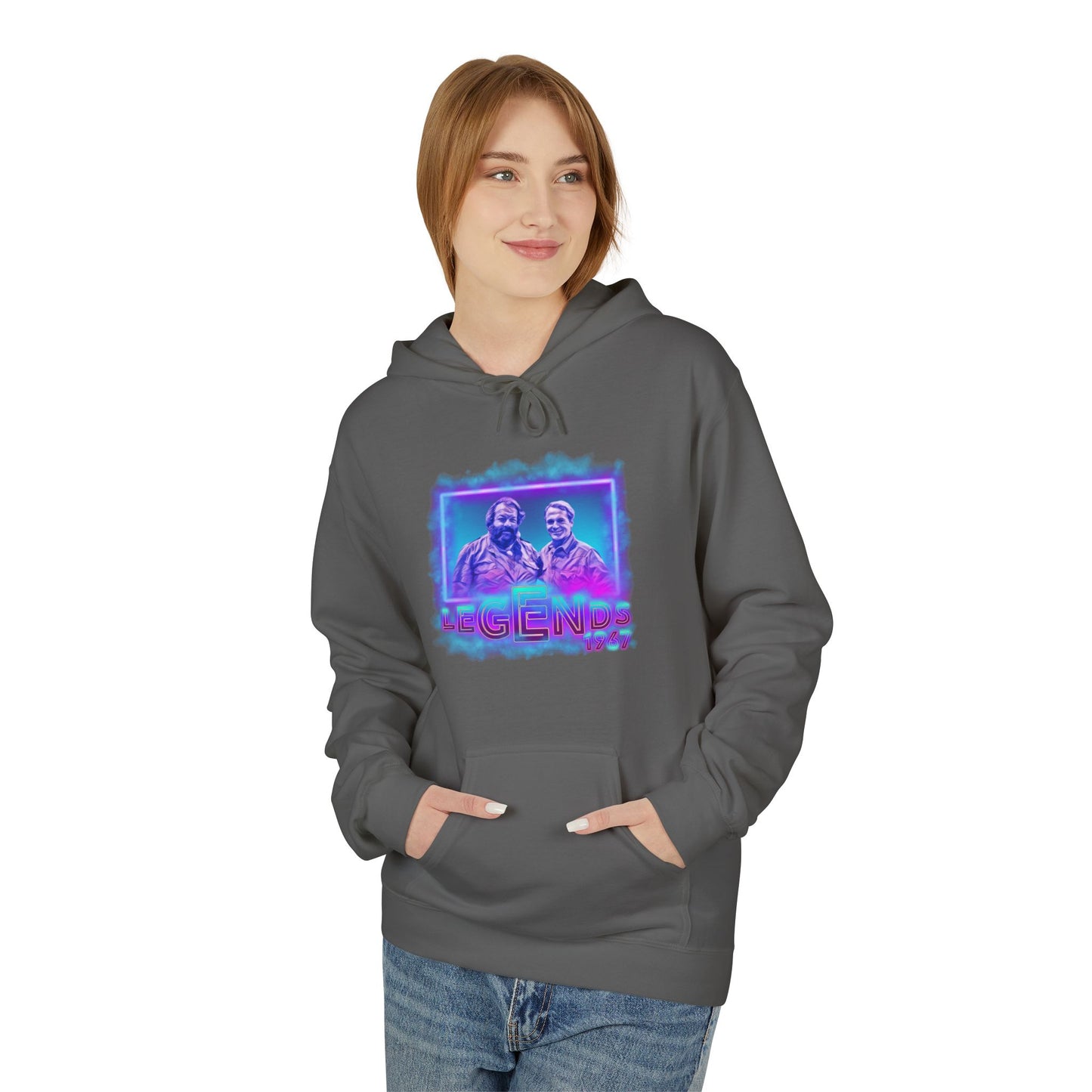 Legends Bud Spencer & Terence Hill Neon Fleece Hoodie - Unisex Retro Streetwear