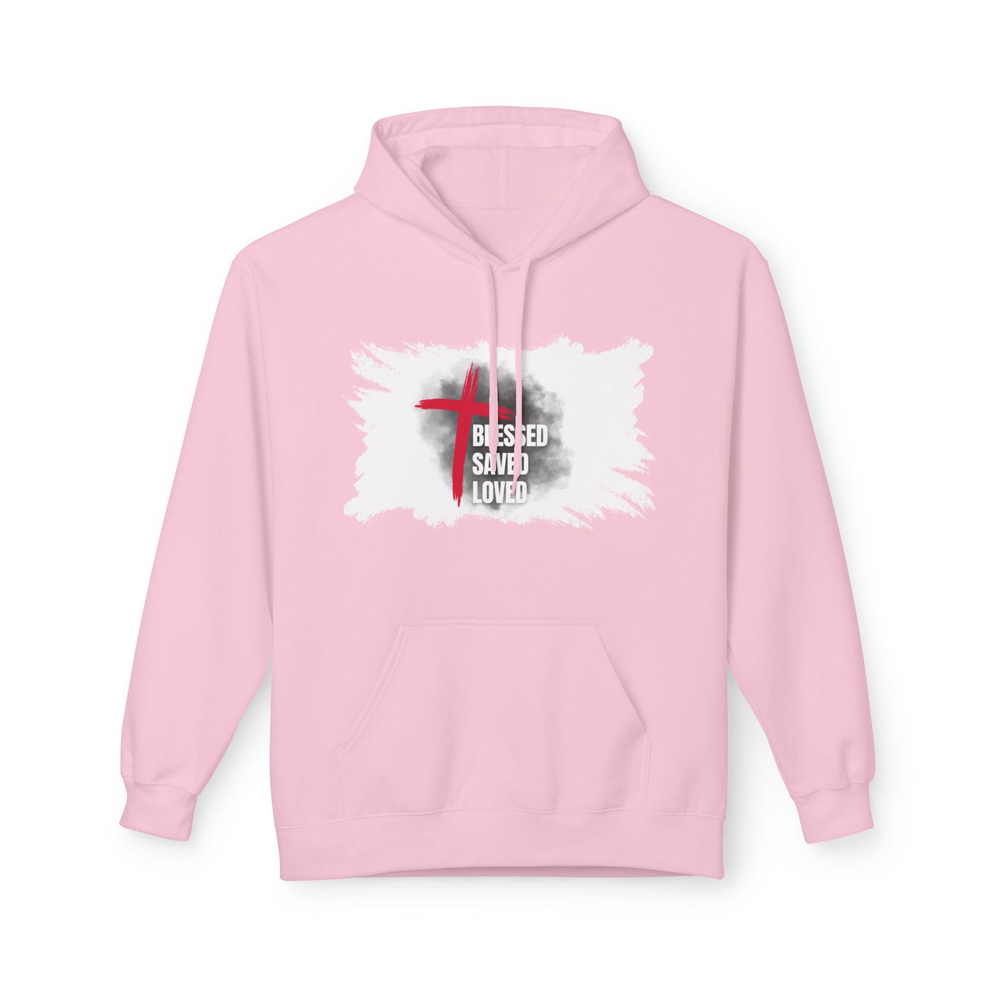 Faith-Inspired Hoodie: Blessed, Saved, Loved - Christian JESUS