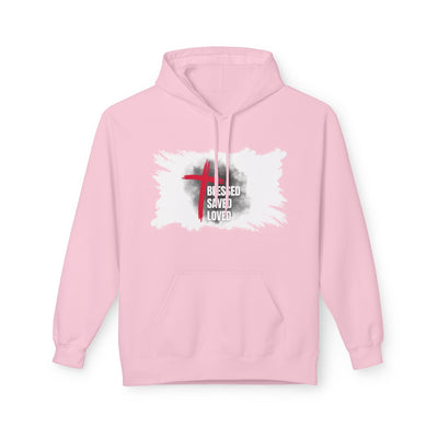 Faith-Inspired Hoodie: Blessed, Saved, Loved - Christian JESUS