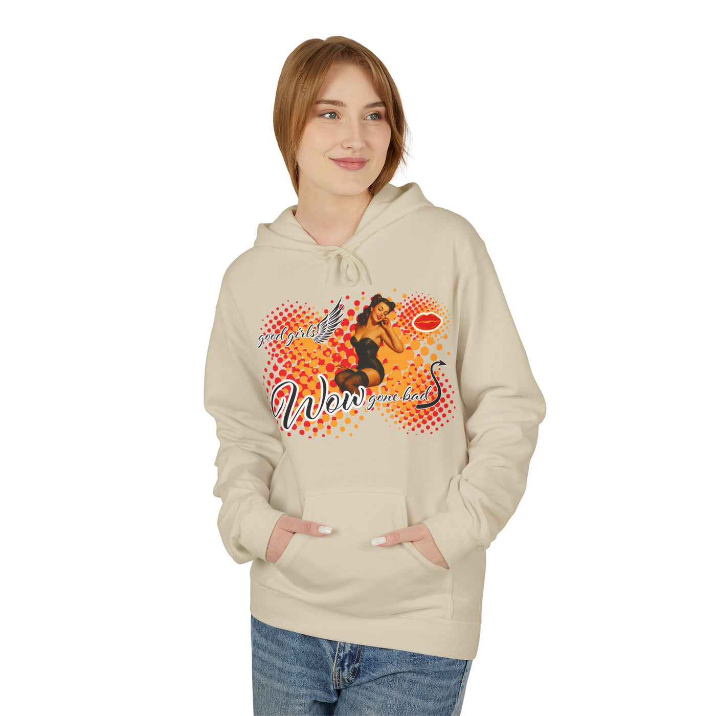 Pin up Girl Vintage Hoodie - WOW