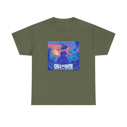 Retro Call of Cutie Unisex Oversized Boxy Tee - Chill Vibes for Game Lovers 