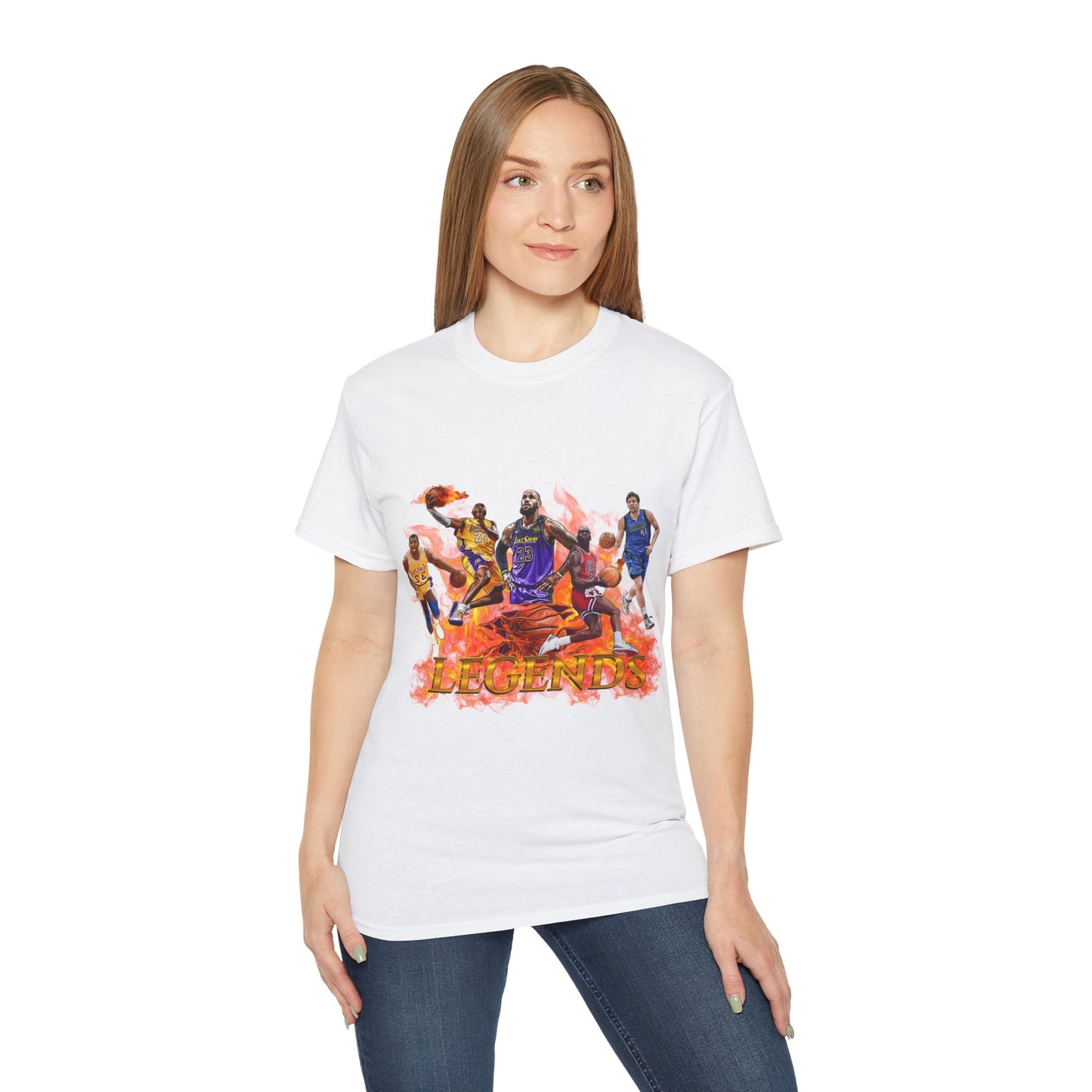 Basketball Legends, Cool Sports Shirt, Unisex Cotton T-Shirt