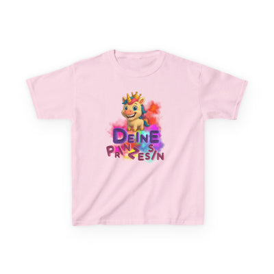 Colorful Kids Tee - “Deine Prinzessin” Design - Fun & Playful Shirt for Young Royalty