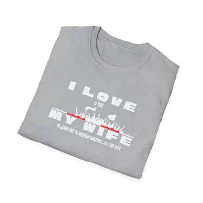 Minimalist Red Graphic Unisex T-Shirt - I love my wife