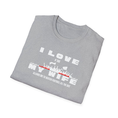 Minimalist Red Graphic Unisex T-Shirt - I love my wife 