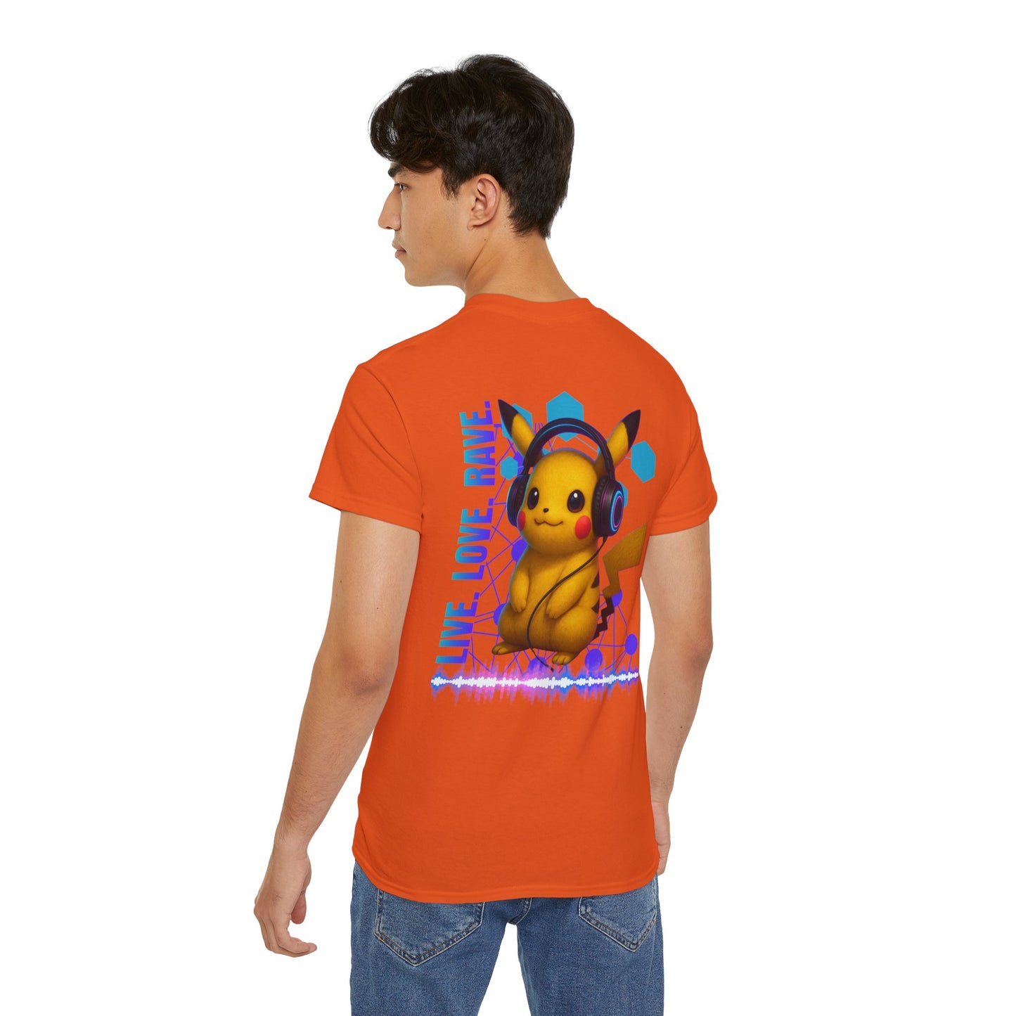 Rave T-Shirt, Fun Music Shirt, Live Love Rave - Techno - Pokemon