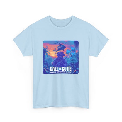 Retro Call of Cutie Unisex Oversized Boxy Tee - Chill Vibes for Game Lovers 