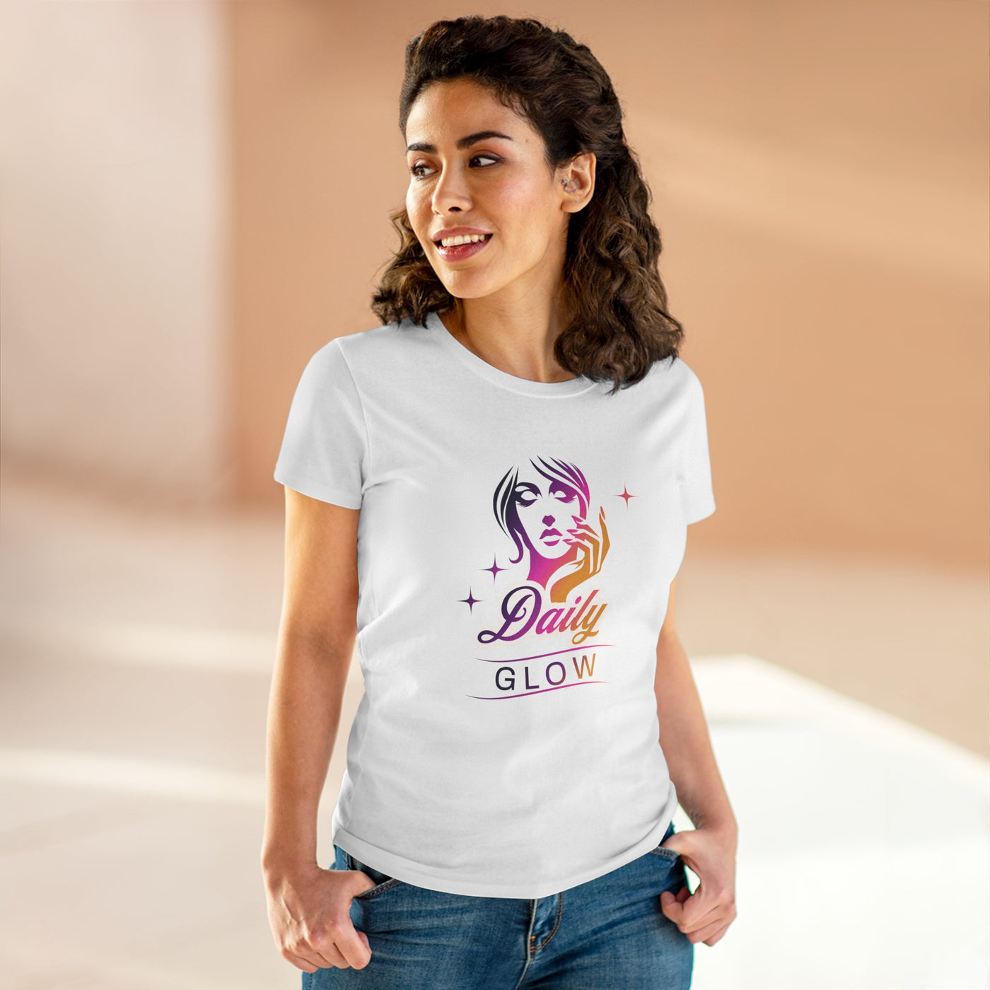 Women's Midweight Cotton Tee - Daily Glow