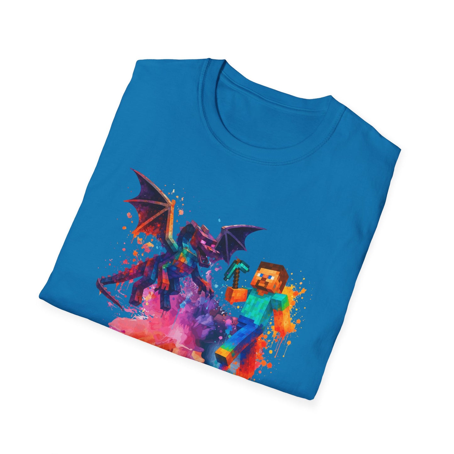 Minecraft Change the World Video Game T-Shirt - Unisex Softstyle Tee for Gamers