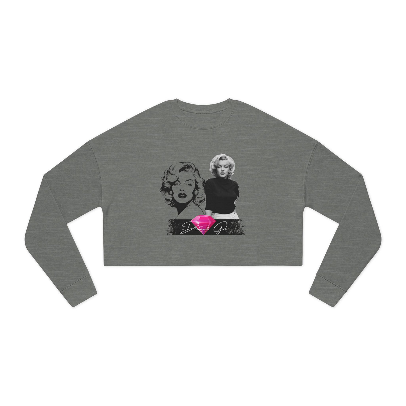 Chic Marilyn Monroe Cropped Sweatshirt for Women - Trendy and Stylish