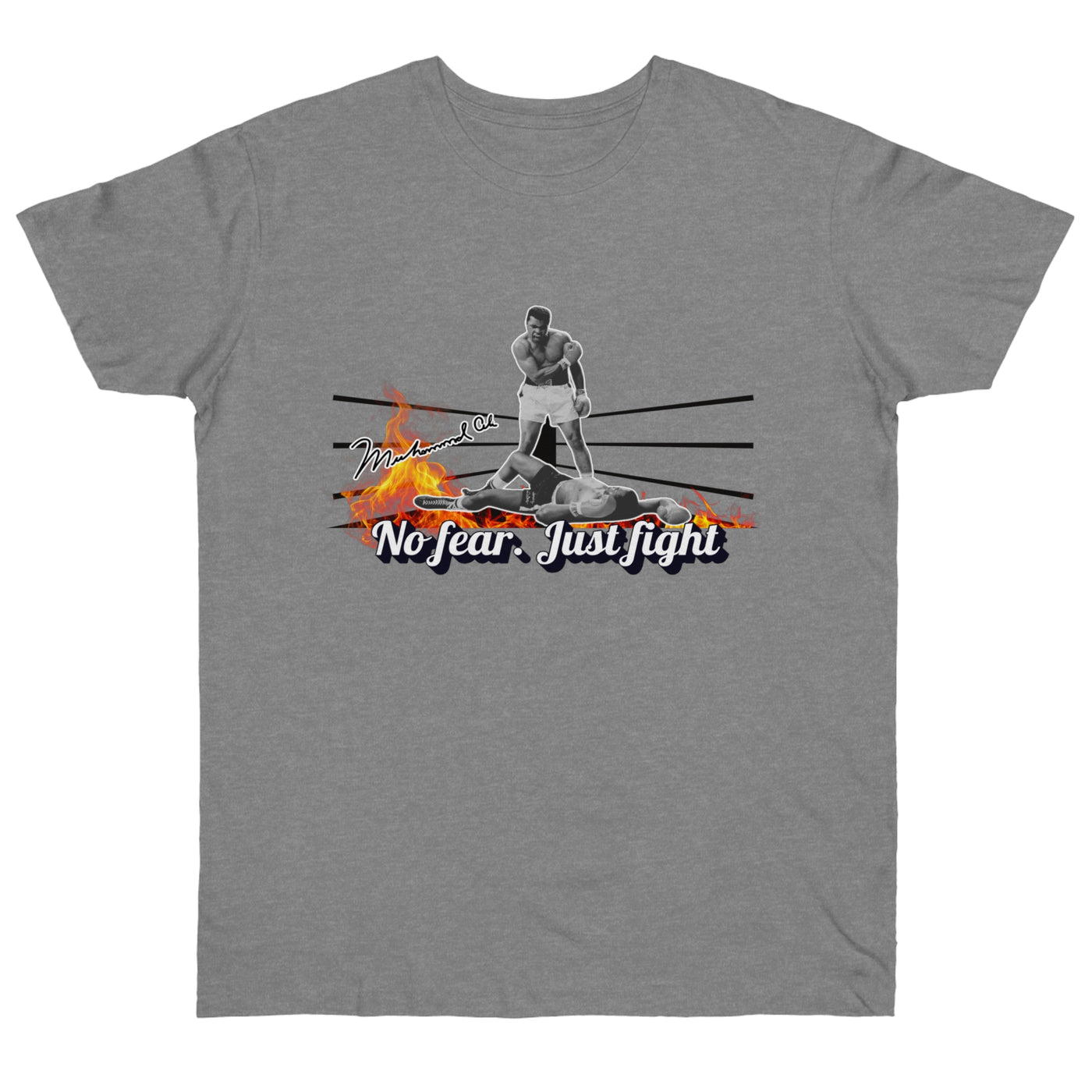 No Fear Just Fight T-Shirt, Motivational Shirt Muhammad Ali