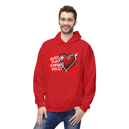 Herz führt Erfolg folgt Hoodie