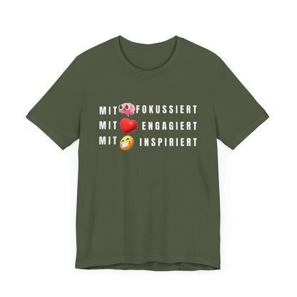 Inspirational Emoji T-Shirt Herz - Hirn - Humor - Heart - Mind - Humor