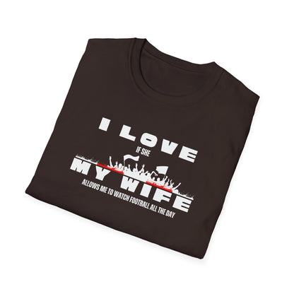 Minimalist Red Graphic Unisex T-Shirt - I love my wife