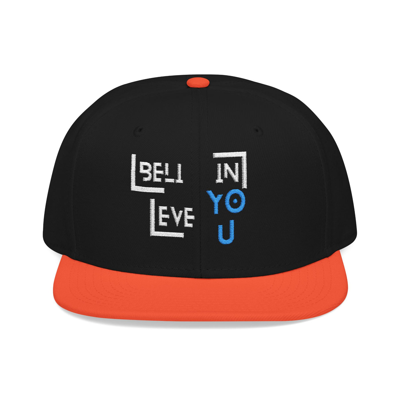 Motivational Snapback Hat - "Believe in You" Embroidery 