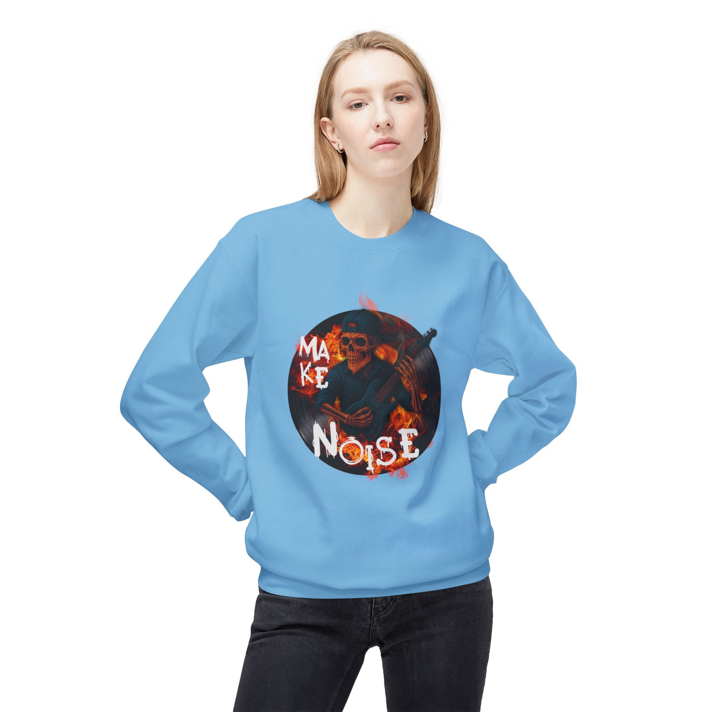 Make Noise Graphic Fleece Sweatshirt - Unisex Midweight Crewneck