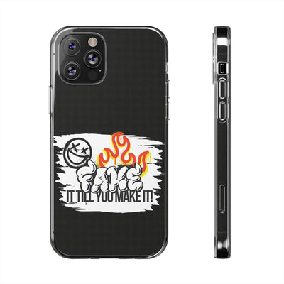Handyhülle Fake till you make it - Clear Silicone Phone Cases,