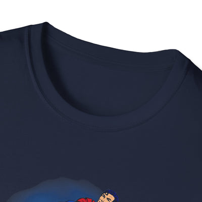 Superman Pause Unisex Softstyle T-Shirt - Fun Graphic Tee for Comic Fans