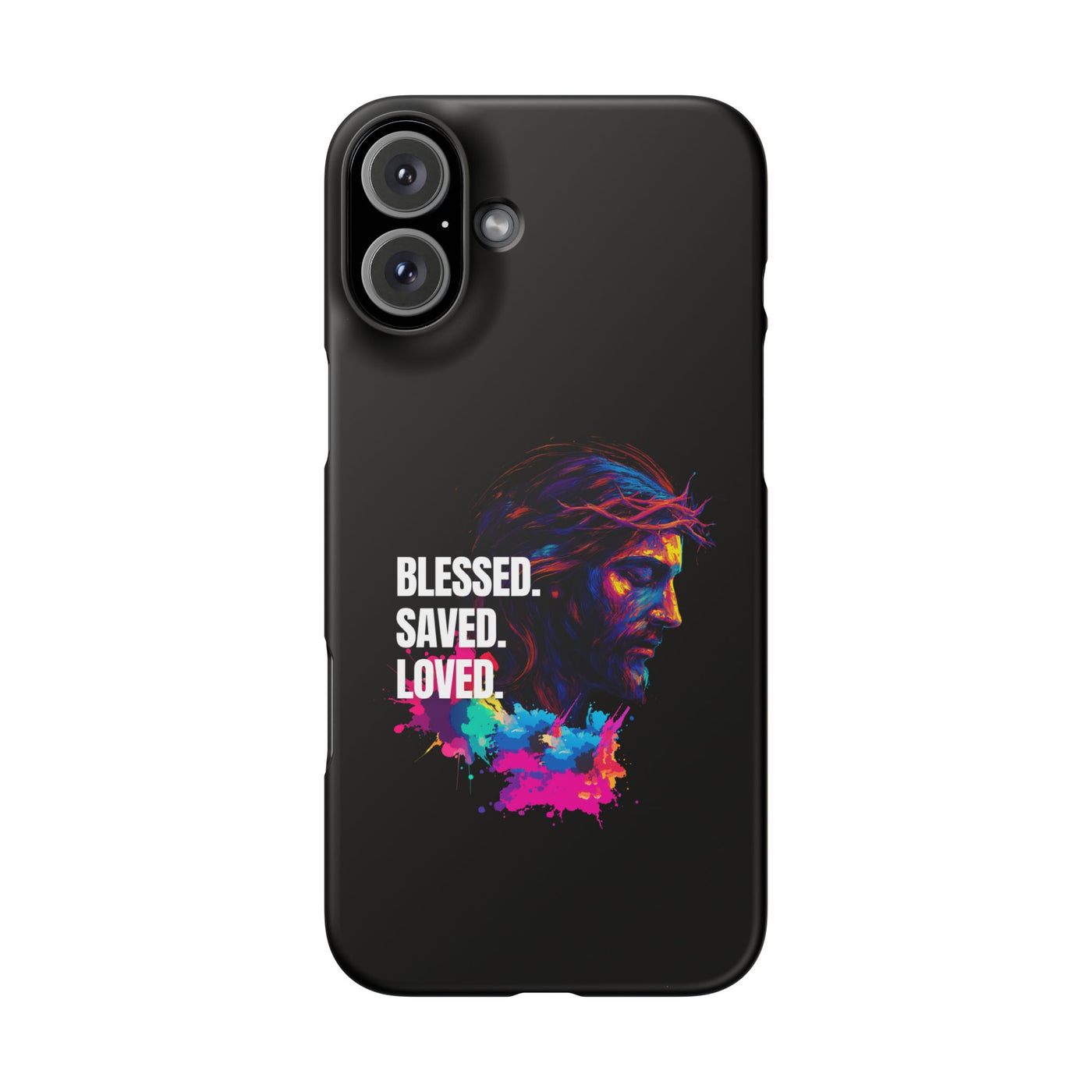 Blessed Saved loved - Snap Case - Jesus
