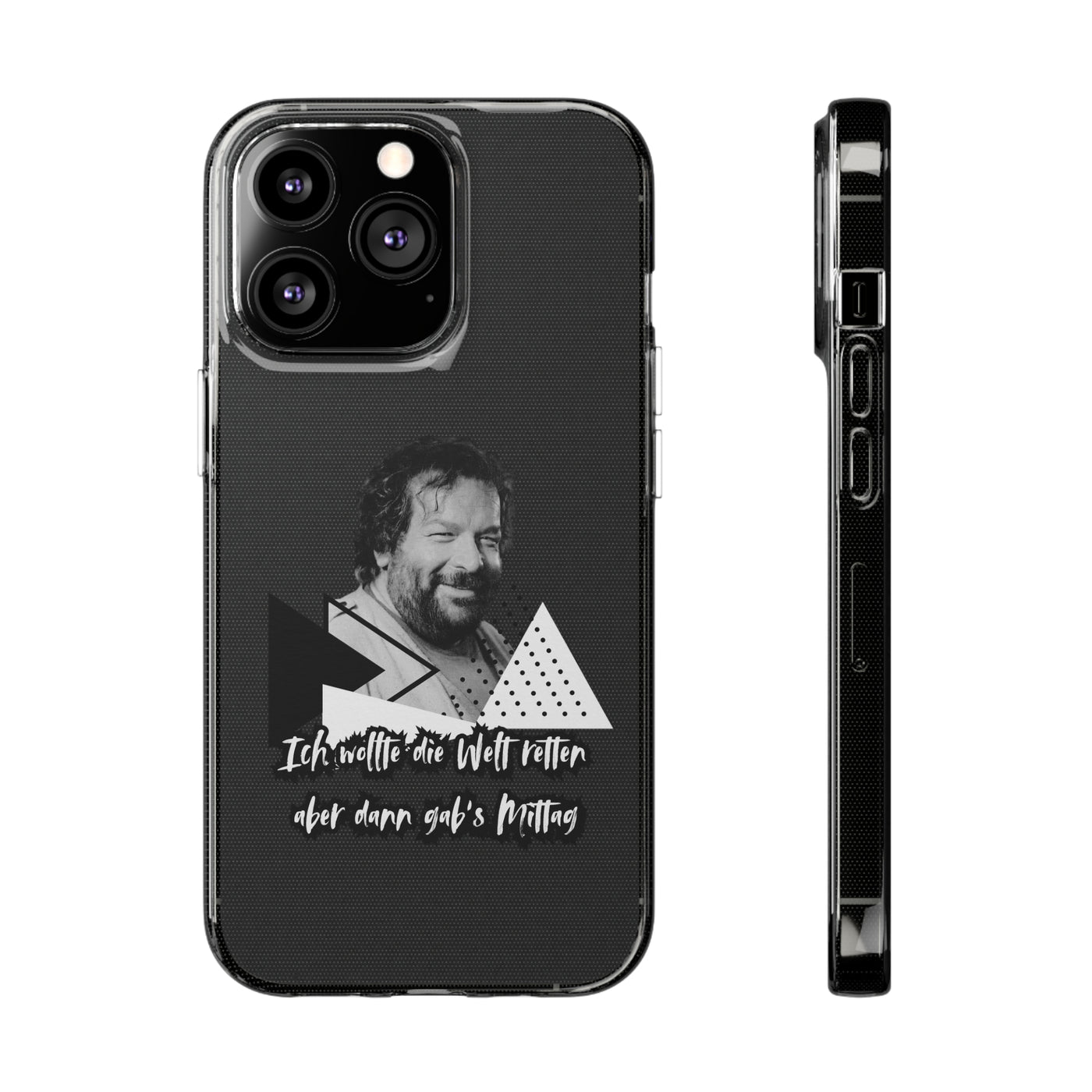 Handyhülle Unique Phone Cover, Ich wollte die Welt retten, dann gabs Mittag