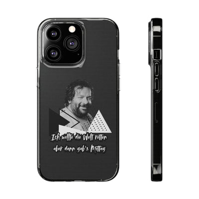 Handyhülle Unique Phone Cover, Ich wollte die Welt retten, dann gabs Mittag