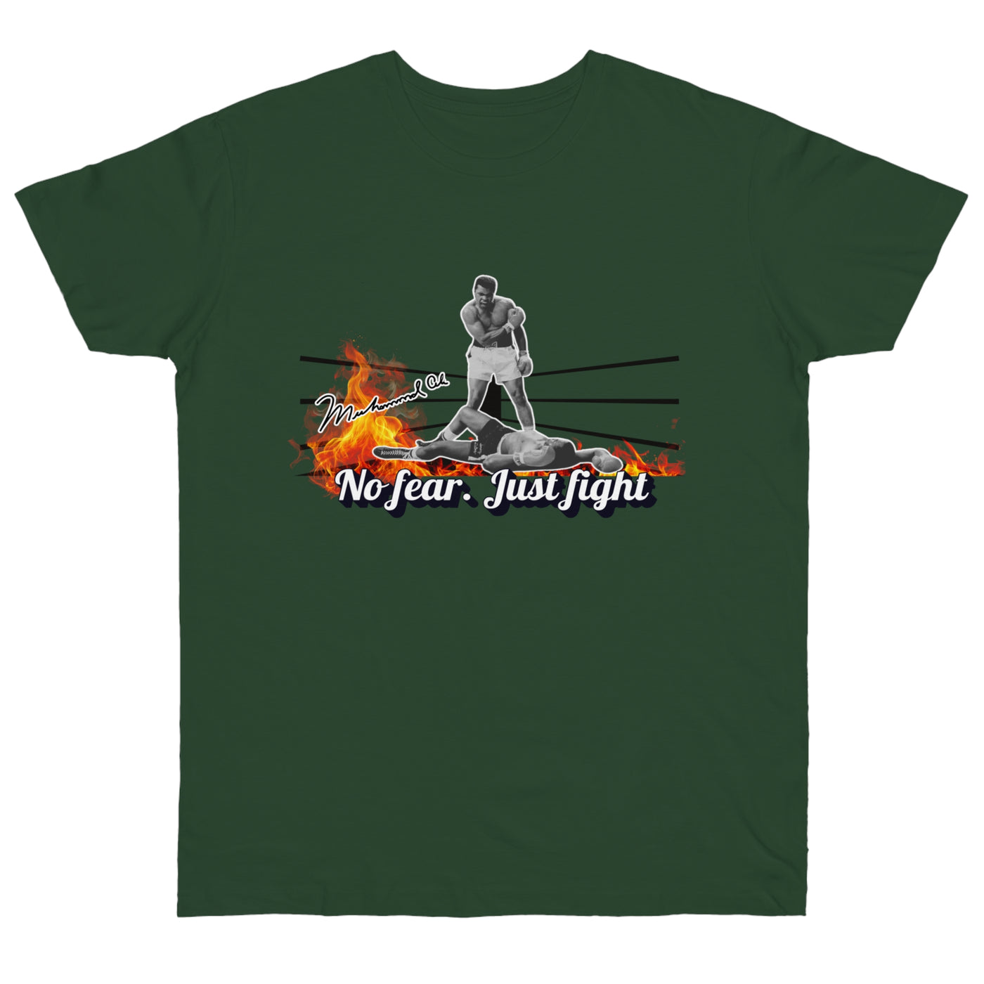 No Fear Just Fight T-Shirt, Motivational Shirt Muhammad Ali