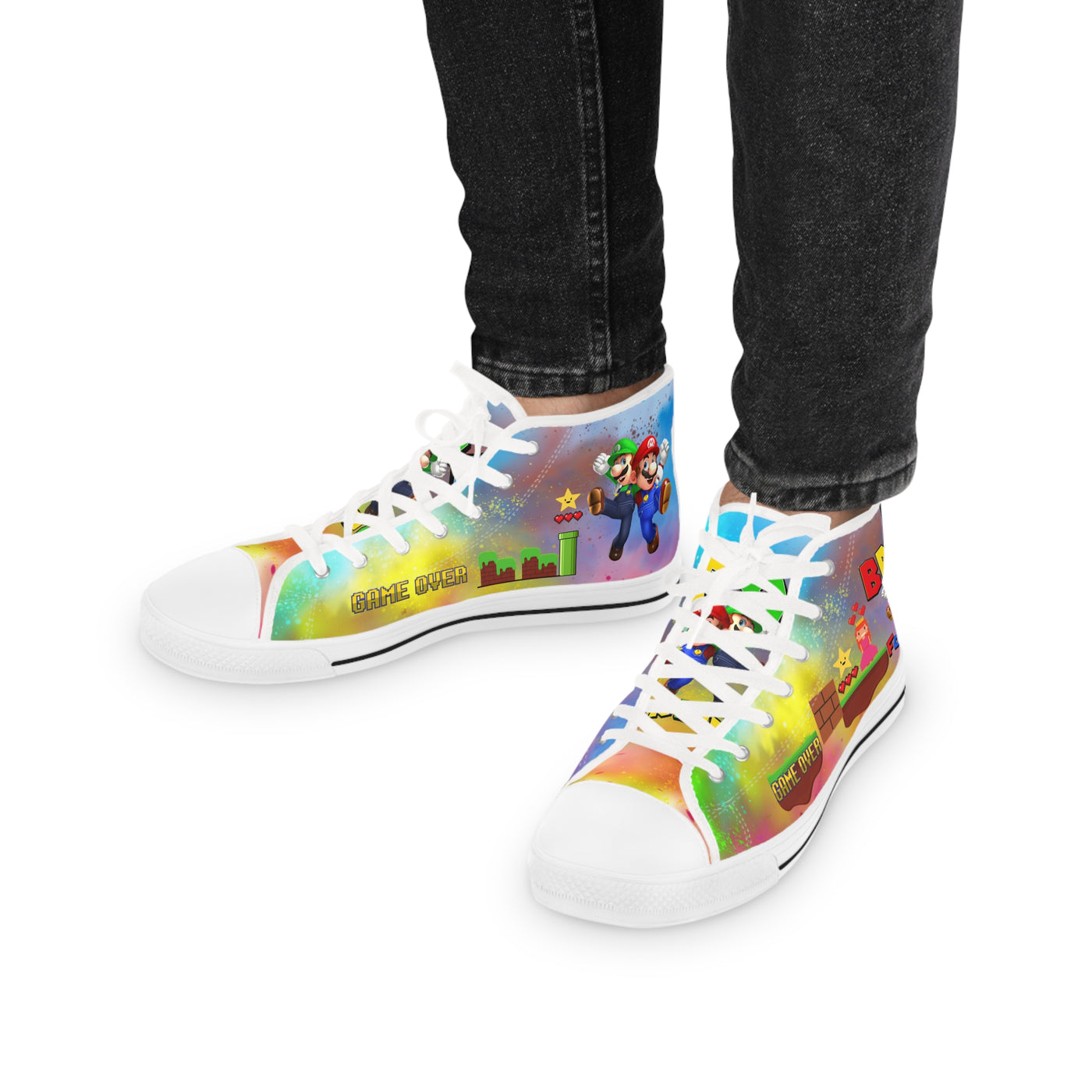 Super Gaming High Top Sneakers, Retro Gaming Sneakers
