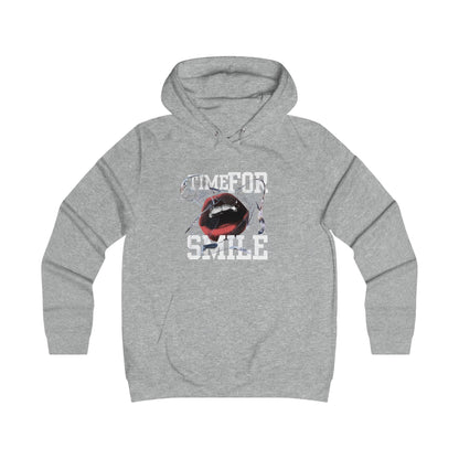 Girlie College Hoodie, Time for Smile